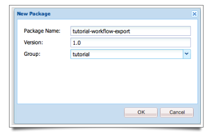 CQ Workflow Tutorial Basic Create Workflow Package Dialog