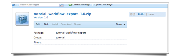 CQ Workflow Tutorial Basic Workflow Package Empty